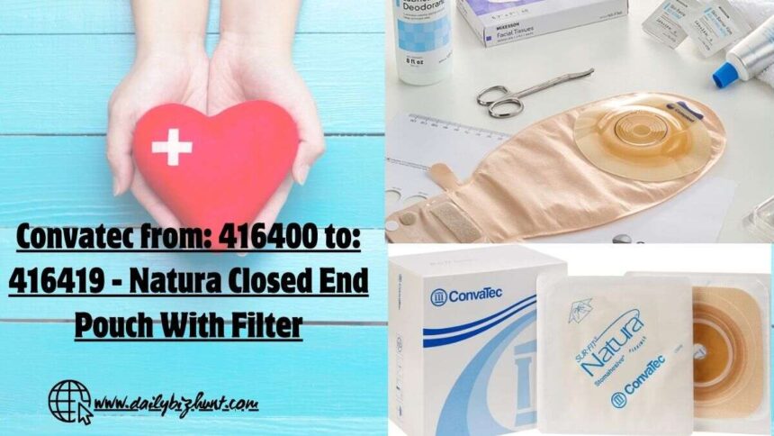 Convatec from: 416400 to: 416419 - natura closed end pouch with filter