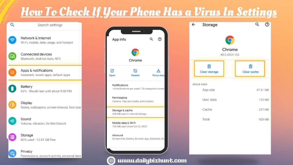 how to check if your phone has a virus in settings