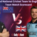 New Zealand National Cricket Team Vs England Cricket Team Match Scorecard